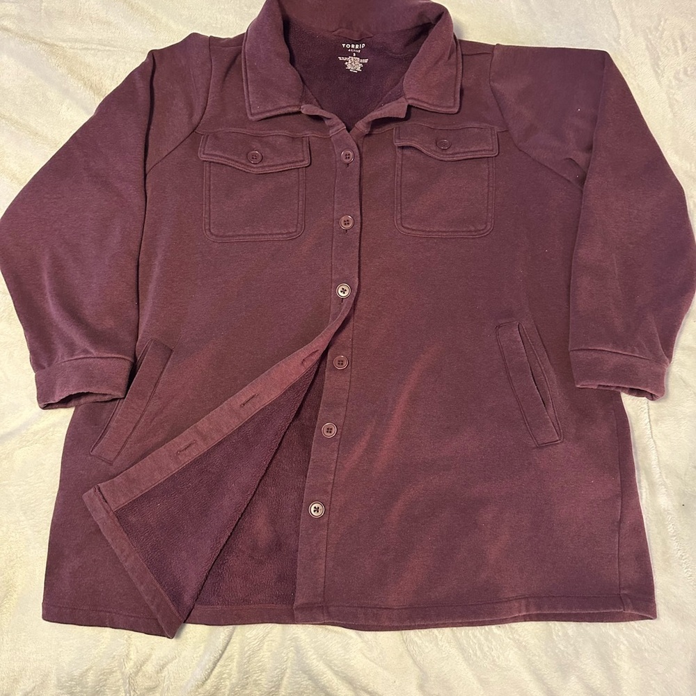 Torrid Burgundy Super Soft Jacket